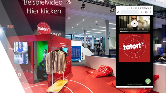 Tatort Videobox Ein Foto von der Tatort Videobox auf der Frankfurter Buchmesse