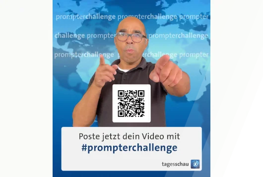 Promterchallenge Dein eigenes Telepromter mit der Tagesschau aus der Fotobox